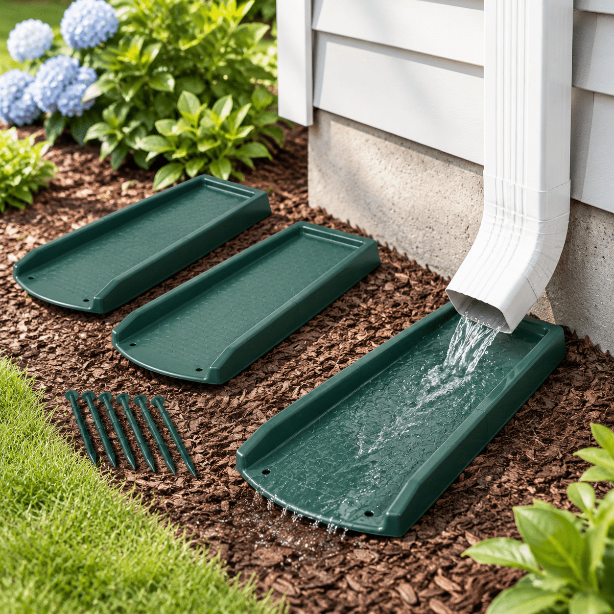 Rain Gutter Downspout Splash Block Extensions For Water Drain24