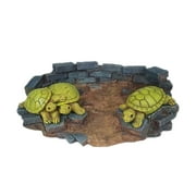 Rain Gutter Downspout Splash Block Turtle Statue, 9.1" L x 6.7" W Gutter Downspout Extensions for Water Drainage, Gutter Splash Guards Downspout Extender for Garden, Patio, Tortoise Statue Decor