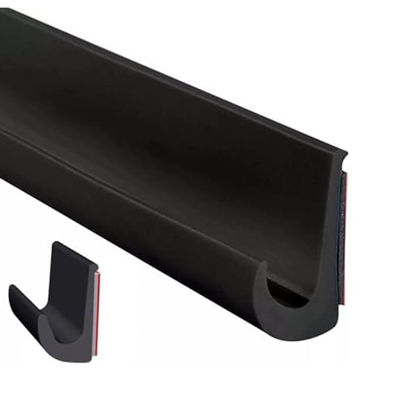 Rain Gutter Self Sticking Roof Drain Diverter For Cars Vans RVs Boats Black 5m