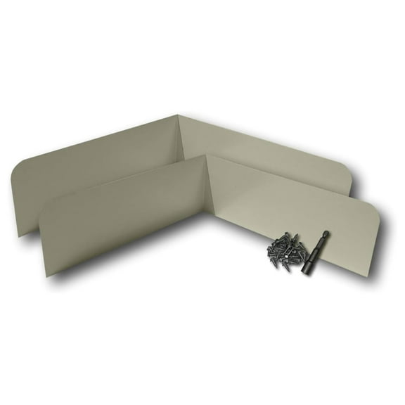 Rain Gutter Valley Guards, Straight or Bent (2 Per Order) Includes Screws and 1/4" Bit Driver (Classic Bent, Clay)