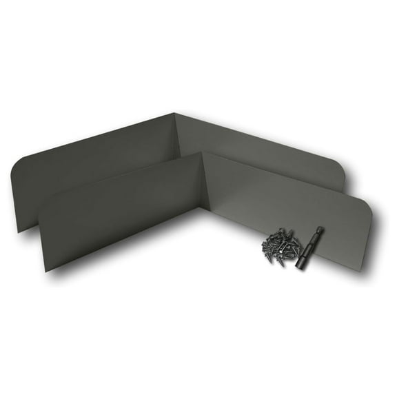 Rain Gutter Valley Guards, Straight or Bent (2 Per Order) Includes Screws and 1/4" Bit Driver (Classic Bent, Light Bronze)