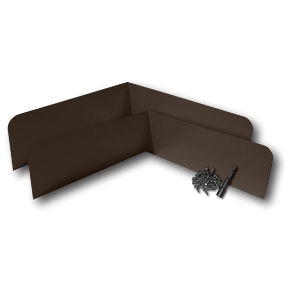 Rain Gutter Valley Guards, Straight or Bent (2 Per Order) Includes Screws and 1/4" Bit Driver (Classic Bent, Musket Brown)