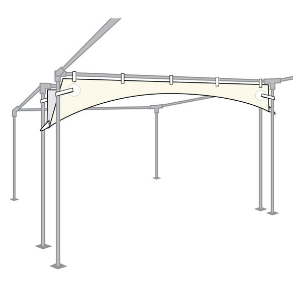 Rain Gutter for High Peak Frame Tent, 40'