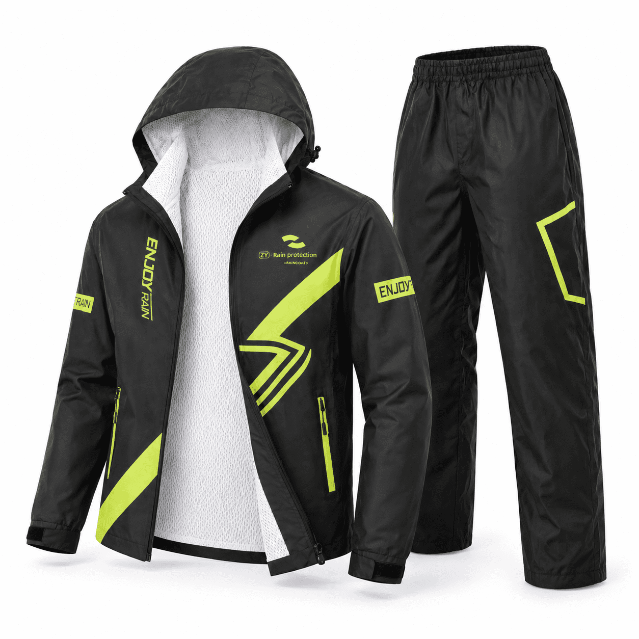 Rain Jacket For Men And Women Waterproof Lightweight Suit With Pants ...