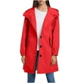 thumbnail image 1 of Rain Jacket Girls,Women's Plus Size Long Raincoats Lightweight Waterproof Rain Jacket Active Outdoor Hooded Trench Coats Windbreake,Womens Fall Coat, 1 of 6