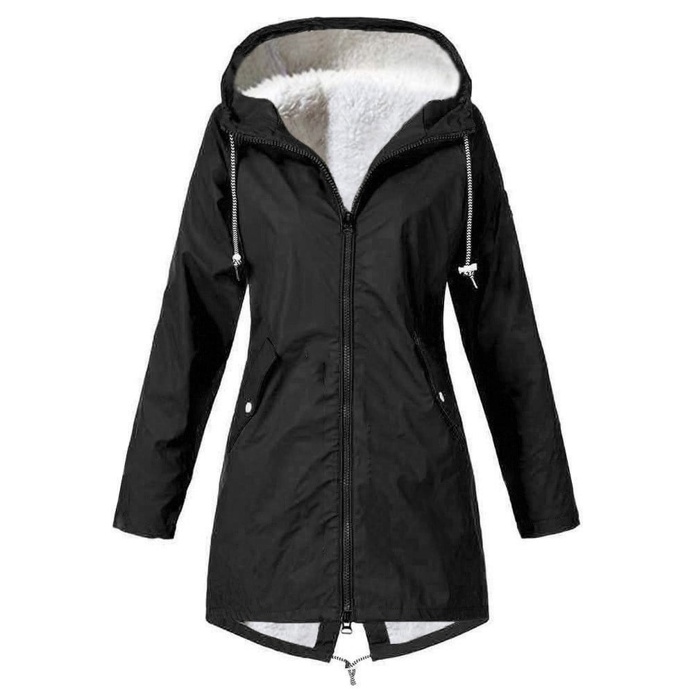 Rain Jacket with Hood Lined Rain Jackets for Women Womens Plus Size