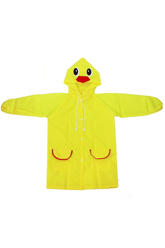 Rain Jacket Kids Cartoon Hooded Raincoat for Kids Boys and Girls Waterproof Toddler Rain Jacket Girls Rain Jacket Yellow 2 Years-8 Years