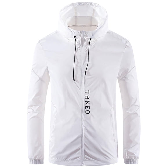 Rain Jacket Men Waterproof Windbreaker Lightweight Hooded Raincoat Full Zip Sun Protection Hoodie for Hiking Fishing