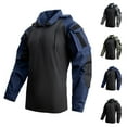 thumbnail image 1 of Rain Jacket Men Waterproof with Pockets Plus Size Solid Color Long Sleeve Casual Outdoor Tactical Training Jacket Green XXXL, 1 of 8
