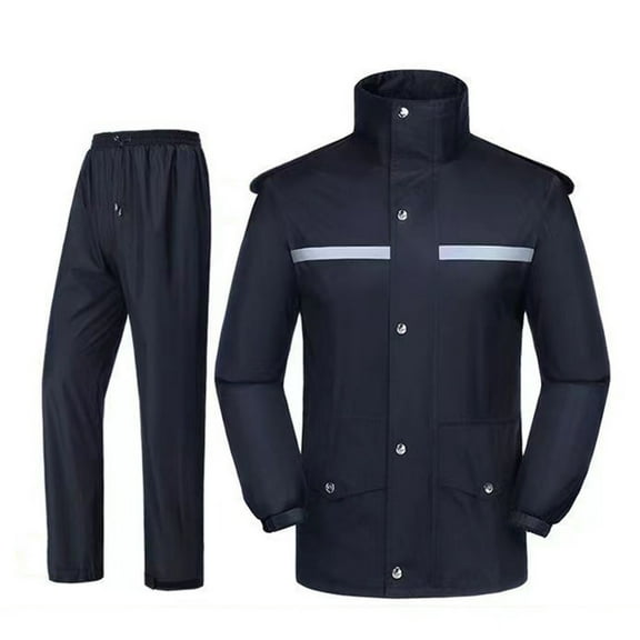 Rain Jacket Rain Suits for Men, High Visibility Waterproof Rain Coat with Hood, High Vis Rain Gear for Outdoor Activities& Safety Work, Men Women M-3XL