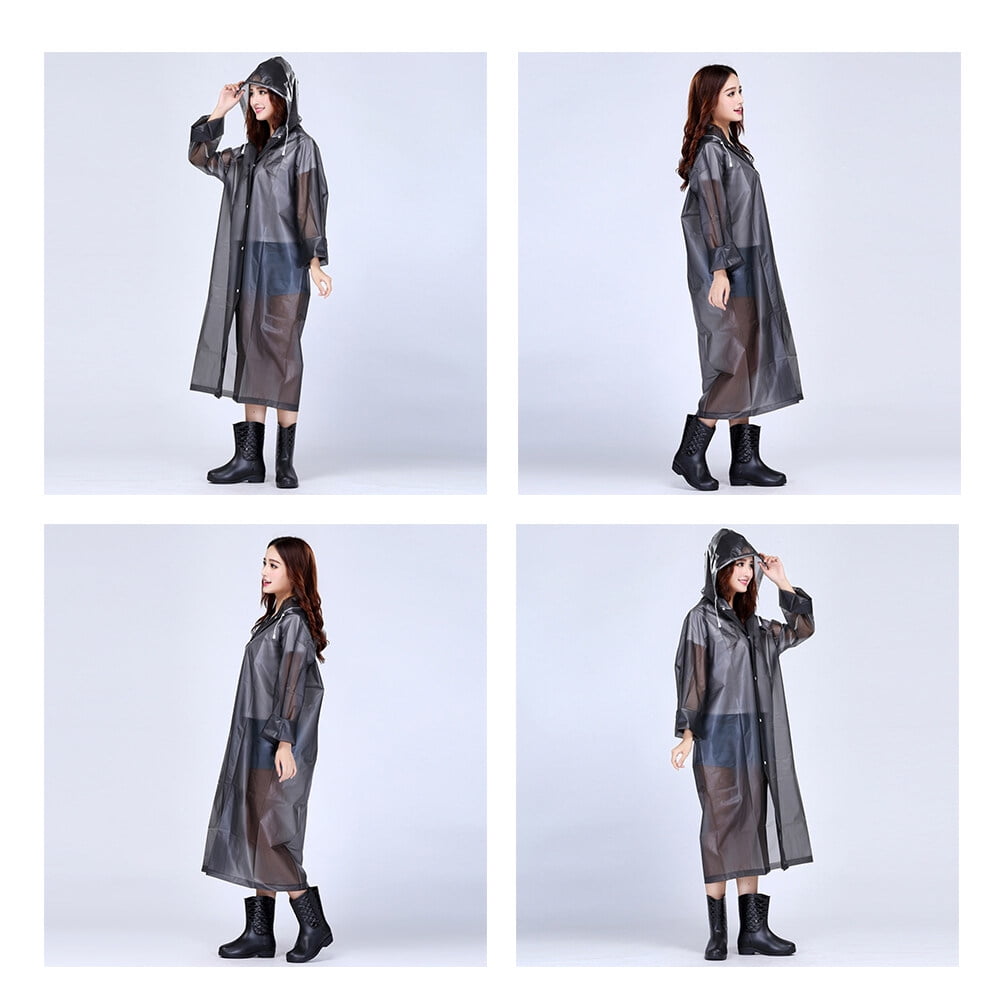 Rain Jacket Rainwear Semitransparent Raincoat Adult Rain Poncho Rain