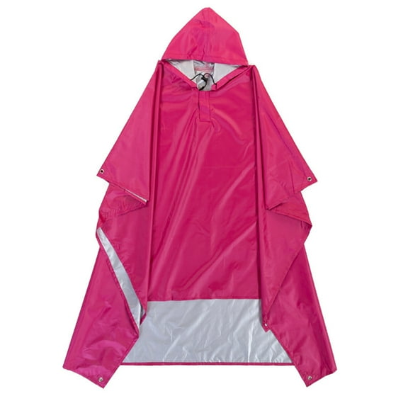 Rain Jacket Waterproof 3 in 1 Multifunction Raincoat Reusable Canopy Rainwear Camping Mat Windbreaker Bike Poncho for Hiking, Hunting, Outdoor, Climbing, Camping