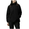thumbnail image 1 of Rain Jacket Waterproofs Long Sleeve Zip Up Ski Jackets Lightweight Hooded Windbreaker Anorak Travel Hiking Outdoor Coats with Pockets Black xl, 1 of 8