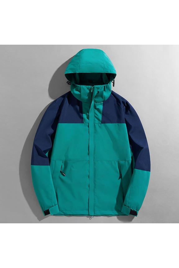 Rain Jacket Women Detachable Cap And Windproof Thick Three-in-one Jacket Outdoor Sports Warm Jacket Gift for Adult