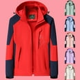 thumbnail image 1 of Rain Jacket Women Lightweight Waterproof Plus Size Raincoat Packable Hooded Windbreaker with Pockets for Outdoor M-4XL on Clearance, 1 of 3