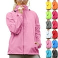 thumbnail image 1 of Rain Jacket Women Lightweight Womens Rain Jacket With Hood Windbreaker Jackets Sun Hoodie UV Protection Waterproof Windproof Raincoats With Storage Bag Plus Size XS-XXXL, 1 of 10
