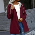 thumbnail image 1 of Rain Jacket Women Long Lightweight Waterproof Rain Coats Plus Size Windbreakers Raincoat Outdoor Travel Hooded Jacket Wine L, 1 of 7