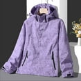 thumbnail image 1 of Rain Jacket Women Outdoor Couple Single Layer Waterproof Jacket Casual Lapel Zip Up Loose Soft Shell Top For Hiking Or Travel Rain Jacket, 1 of 5