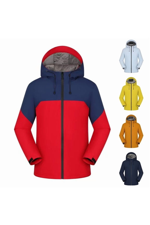 Rain Jacket Women Waterproof Ndbuld Women's Hardshell Overalls Jacket Outdoor Sports Thin Breathable Top Orange XXL