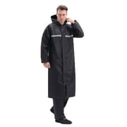 Rain Jacket for Men with Hood and Reflective Strip Waterproof Raincoat for Adult,XXL