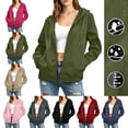 thumbnail image 1 of Rain Jacket for Women Full Zip Hooded Water Resistant Long Sleeve Outdoor Hiking Windbreaker, 1 of 9