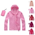 thumbnail image 1 of Rain Jacket for Women Lightweight Windproof Waterproof Quick Dry Hooded Zip Up Rain Coat Windbreaker Outerwear, 1 of 7