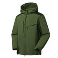 thumbnail image 1 of Rain Jacket for Women Plus Size Zipper Pockets Waterproof Raincoat Hooded Jacket, 1 of 2