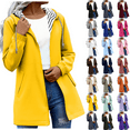 thumbnail image 1 of Rain Jacket for Women Windproof Loose with Pocket Solid Color Lightweight Raincoat Fashionable Yellow S-5XL, 1 of 8