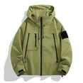 thumbnail image 1 of Rain Jackets Waterproof for Men with Hood Lightweight Shell Raincoat Long Sleeve Windbreaker Casual Outwear for Cycling Golf Travel, 1 of 7