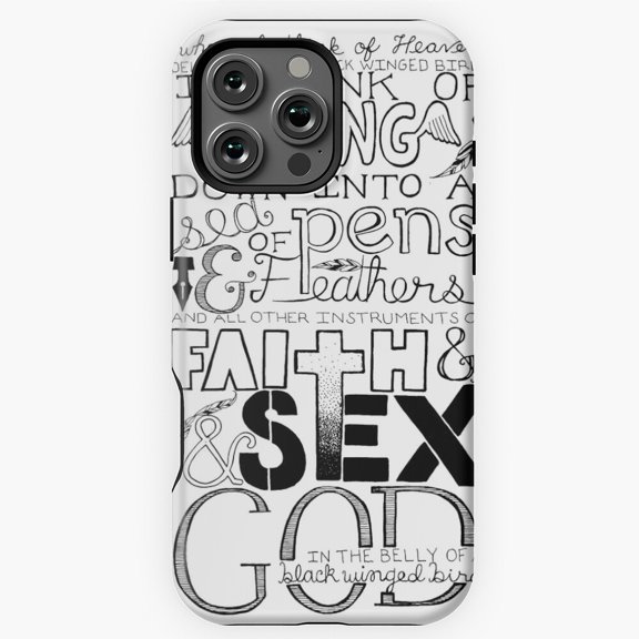 Rain King Handlettered Lyrics Phone Case for iPhone 16 15 14 13 12 11 Pro Max