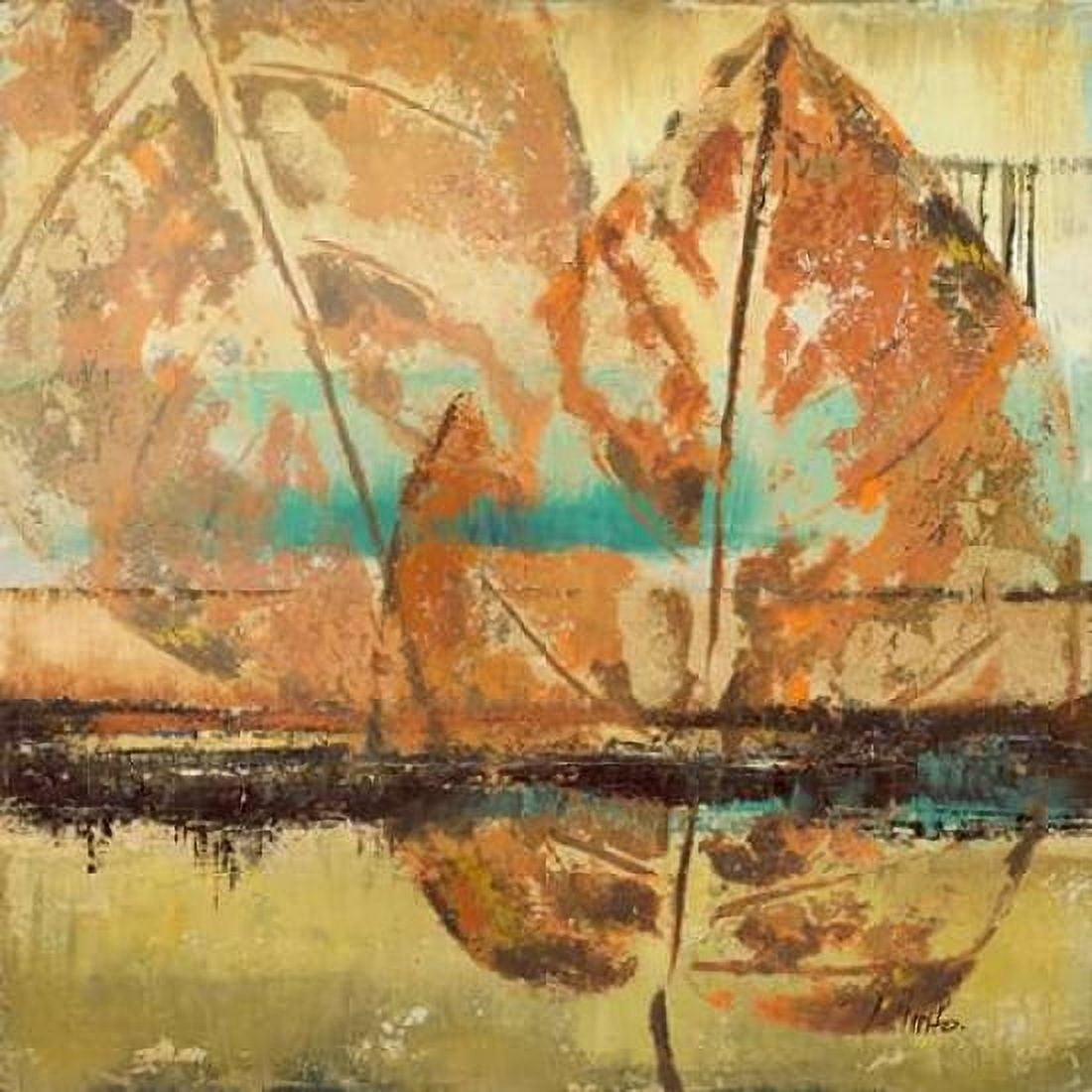 Rain Leaves II Canvas Art - Patricia Pinto (24 x 24)