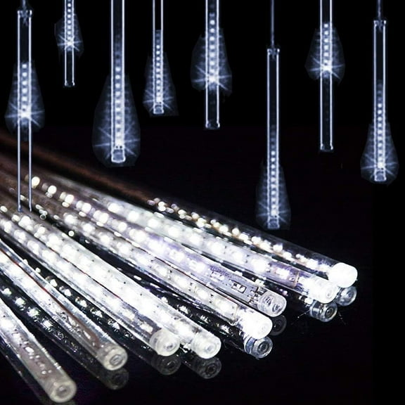 Rain Lights, Meteor Lights,Meteor rain Lights 30cm 8 Tube Solar rain Lights with for Christmas Parties Wedding Christmas Tree