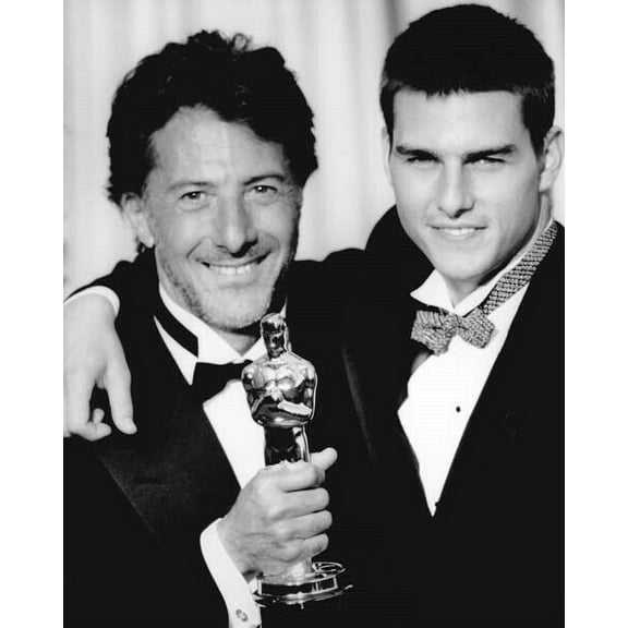 Rain Man Dustin Hoffman with Oscar & Tom Cruise 1988 Academy Awards 5x7 photo