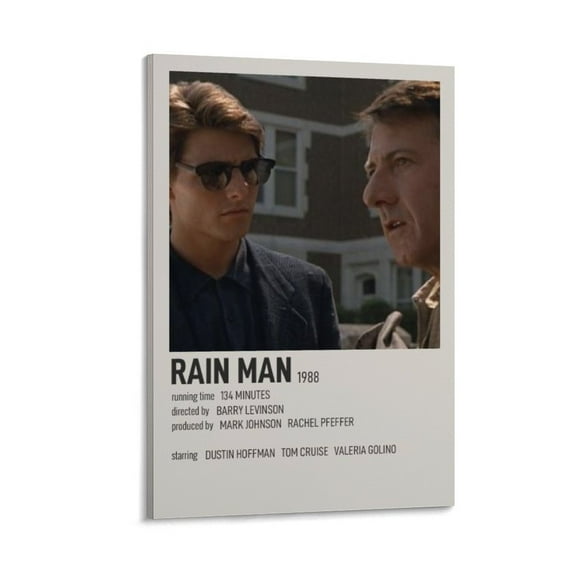 Rain Man Movie Poster (11) Canvas Poster Wall Art Picture Prints Hanging Photo Gift Decor Home Posters Artworks 12x18inch(30x45cm)