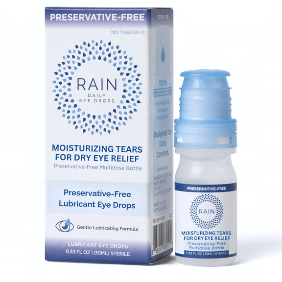 Rain Multidose Daily Lubricant Eye Drops, Bottle, 10 ml