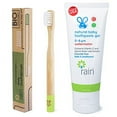 Rain Natural Bamboo Kids Toothbrush Set FluorideFree Baby Toothpaste