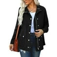thumbnail image 1 of Rain Outdoor Hooded Jacket Jackets Solid Cardigan Women’s Windproof Women's Coat Women's Anoraks Dressy Jackets for Woman Flannel Wool Jacket Women Work Outfits Jacket Dresses for Women Work Junior, 1 of 3
