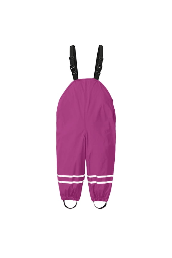 Rain Pants,Toddler Kids Boys Girls Rain Dungarees Windproof Mud Jumpsuit Clothes for Outdoor Play,Rain Pants Kids,92,Z02 Hot Pink