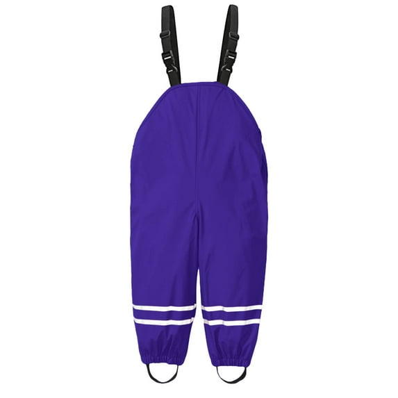 Rain Pants Toddler Kids Rain Dungarees Windproof Waterproof Mud Jumpsuit Clothes Cargo Pants Girls Purple