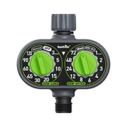 RainPoint Automatic 2 Dial Programmable Hose Sprinkler Timer, Weatherproof Outdoor Water Timer for Garden Lawn, Watering Controller, ITV121