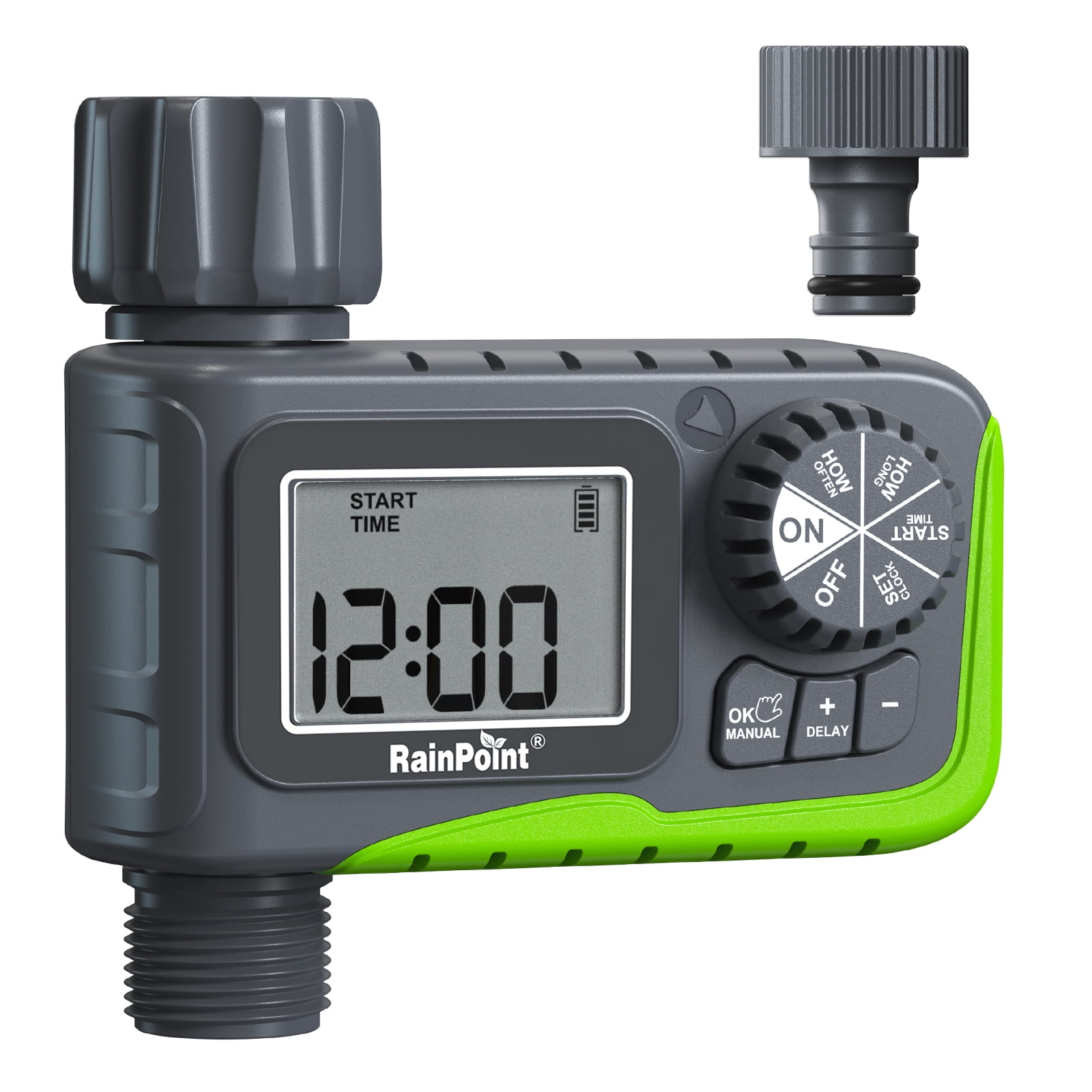 RainPoint Programmable Water 1-Zone for Outdoor, Automatic Irrigation Controller System, Sprinkler Hose Timer for Garden Yard Lawn, Watering Controller