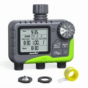 RainPoint 3-Zone Water Timer for Outdoor Garden Yard Lawn, Programmable Sprinkler Timer with LCD Display, Watering Controller, ITV347