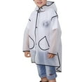 thumbnail image 1 of Rain Poncho Kids Girls Boys Cute Cartoon Baby Transparent Fashion Wrapped Eva Rainy Day Outdoor Convenient Durable Lightweight Black Rain Coat Sizes S, 1 of 7