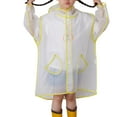thumbnail image 1 of Rain Poncho Kids Girls Boys Cute Cartoon Baby Transparent Fashion Wrapped Eva Rainy Day Outdoor Convenient Durable Lightweight Yellow Rain Coat Sizes M, 1 of 7