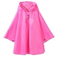 thumbnail image 1 of Rain Poncho Kids Girls Boys Toddler Cartoon 3D Jacket Hooded Rainy Day Outdoor Convenient Durable Lightweight Hot Pink Toddler Raincoat Sizes S (13 Years-14 Years), 1 of 3