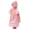 thumbnail image 1 of Rain Poncho Kids Girls Boys Water Baby Kindergarten Transparent Primary School Student Dinosaur Gear Pink Toddler Raincoat Sizes XL, 1 of 4