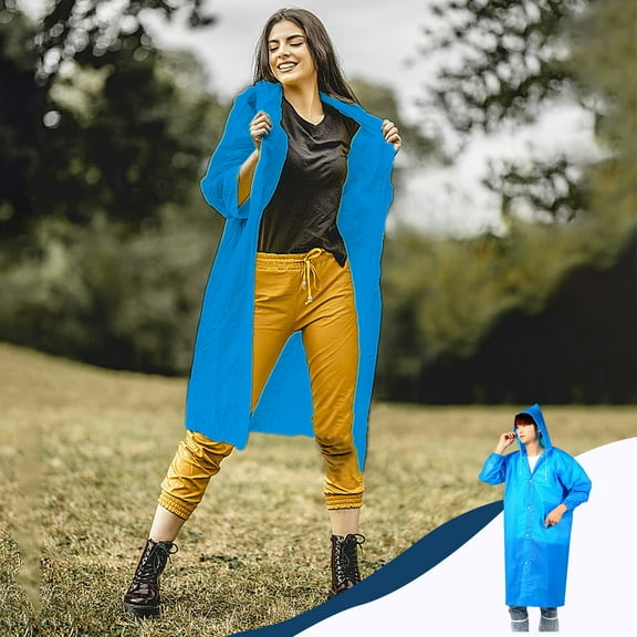 Rain Poncho Set, Reusable EVA Raincoats for Men and Women, Waterproof Rain Gear for Outdoor Travel and Hiking, Portable Lightweight Rain Coats for Emergency Storm Protection, by UKHCCC