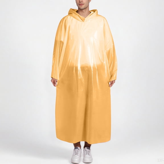 Rain Poncho for Adults Outdoor Disposable Raincoat with Wide Hood Pairs With Rain Boots Lightweight Loose Fit Rainwear Foldable to Card Size(5PCS)