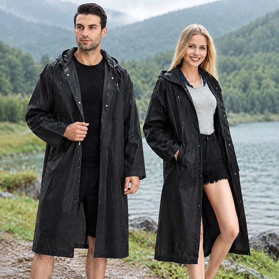Rain Ponchos, EVA Rain Jacket Women Men Rain Coat