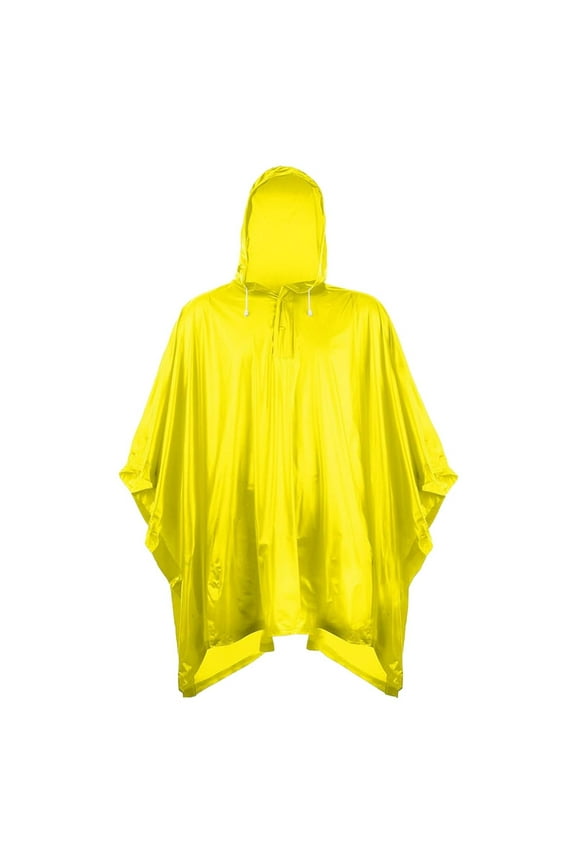 Heavy Duty Reusable Emergency Rain Poncho For Adults With Adjustable Drawstring Hood Durable Raincoat